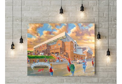 Villa Park Stadium 'Going to the Match' Fine Art Canvas - Aston Villa FC Villa Park Stadium 'Going to the Match' Fine Art Canvas - Aston Villa FC